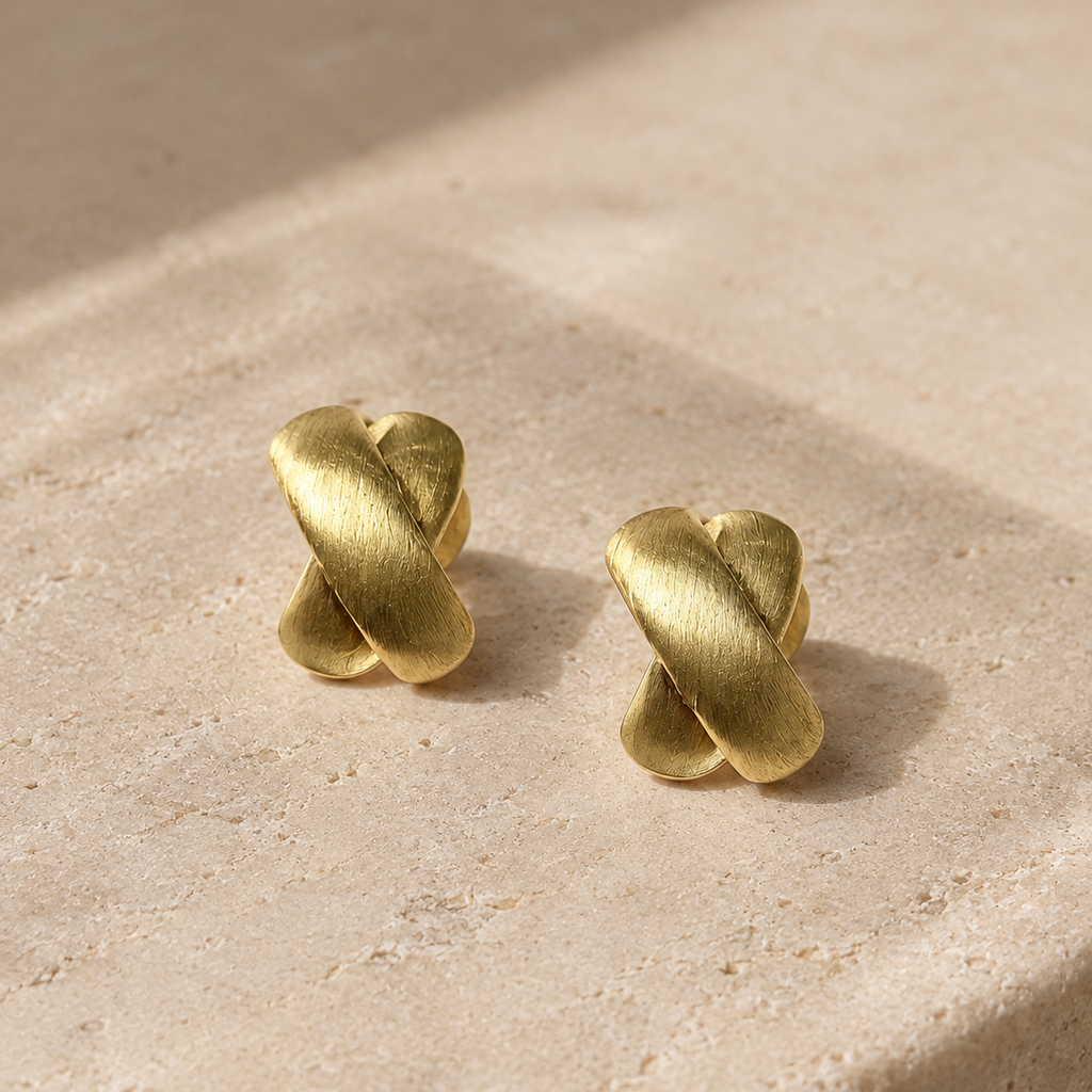 Twill Gold Earrings
